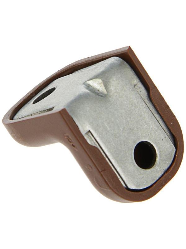 Уголок крепежный, с пластиковой крышкой, цвет вишня