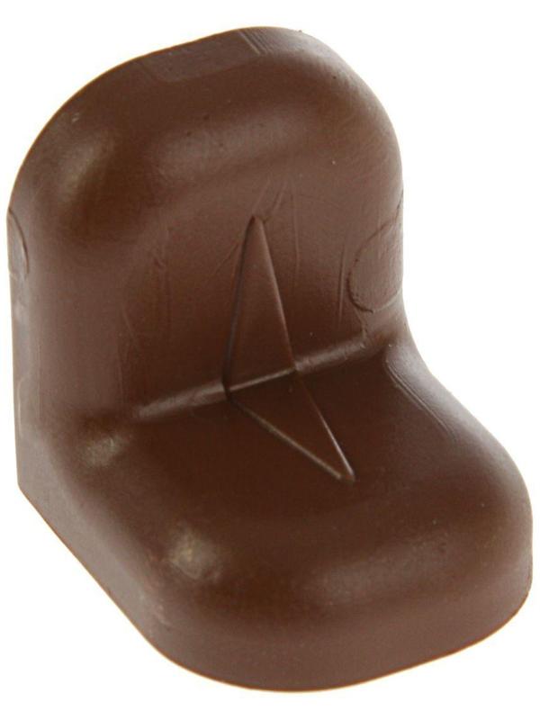 Уголок крепежный, с пластиковой крышкой, цвет вишня