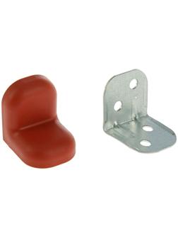 Уголок крепежный, с пластиковой крышкой, цвет красное дерево светлое