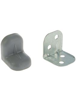 Уголок крепежный, с пластиковой крышкой, цвет металлик