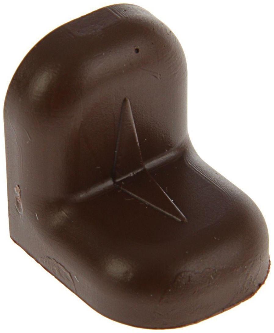 Уголок крепежный, с пластиковой крышкой, цвет орех