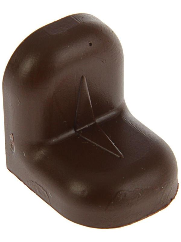 Уголок крепежный, с пластиковой крышкой, цвет орех