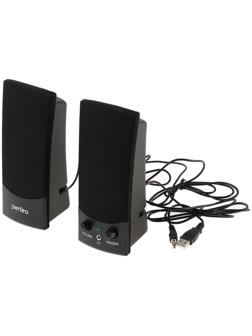 Компьютерные колонки 2.0 Perfeo UNO, 2х3 Вт, USB, черные