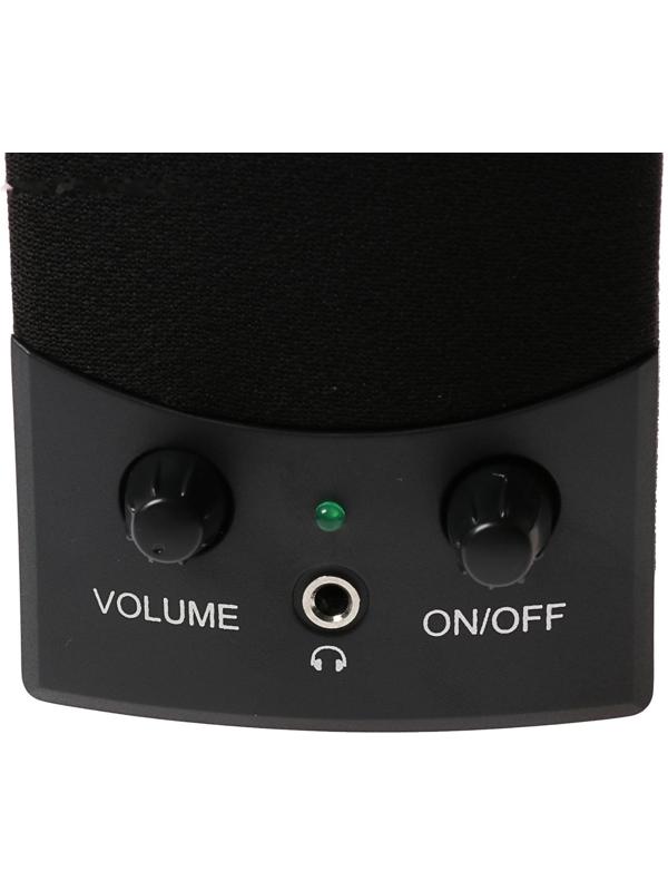 Компьютерные колонки 2.0 Perfeo UNO, 2х3 Вт, USB, черные