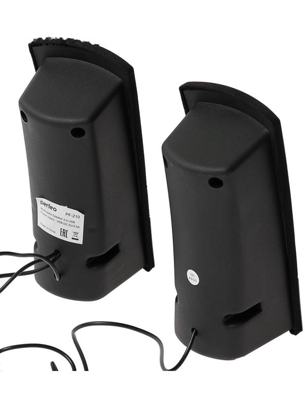 Компьютерные колонки 2.0 Perfeo UNO, 2х3 Вт, USB, черные