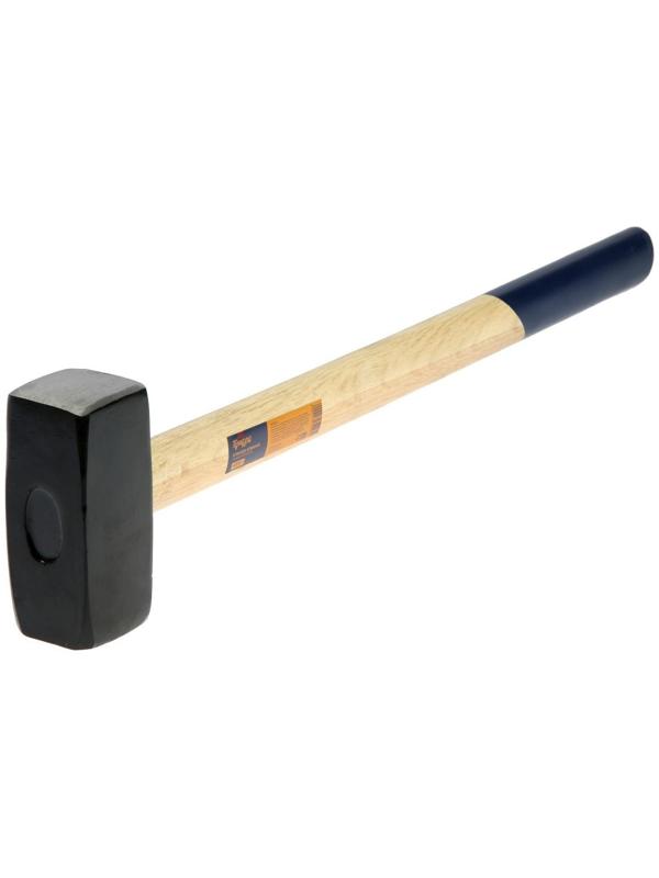 Кувалда кованая ТУНДРА, удлиненная деревянная рукоятка, 4 кг