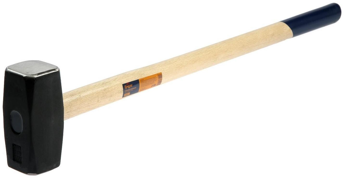 Кувалда кованая ТУНДРА, удлиненная деревянная рукоятка, 5 кг