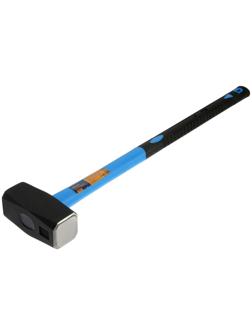 Кувалда кованая ТУНДРА, удлиненная фиберглассовая трехкомпонентная рукоятка, 4 кг