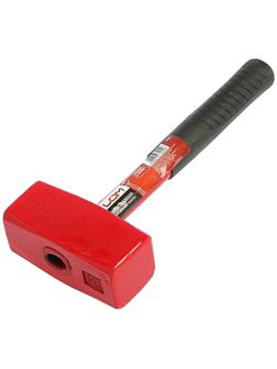 Кувалда кованая ЛОМ, 2 кг, металлическая обрезиненная рукоятка