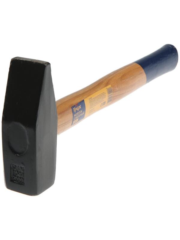 Молоток слесарный ТУНДРА, квадратный боек, деревянная рукоятка, 2000 г