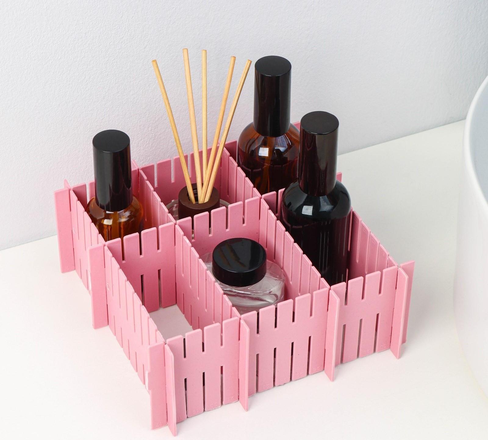 Органайзер-разделитель для ящиков, 37×7 см, 4 шт, цвет МИКС