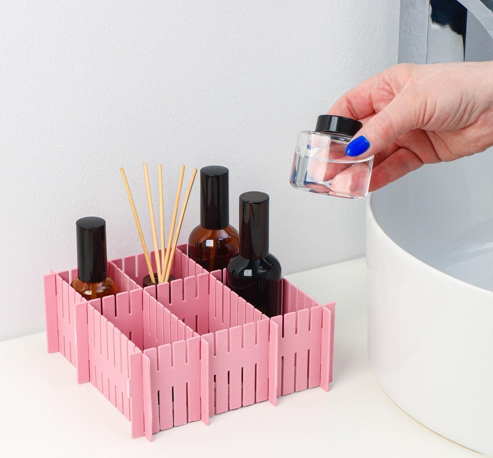 Органайзер-разделитель для ящиков, 37×7 см, 4 шт, цвет МИКС