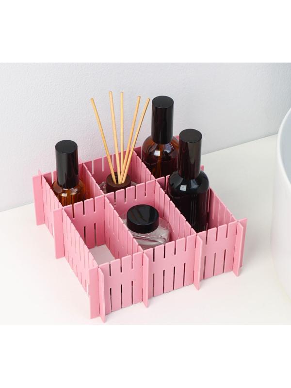 Органайзер-разделитель для ящиков, 37×7 см, 4 шт, цвет МИКС