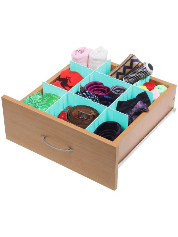 Органайзер-разделитель для ящиков, 37×7 см, 4 шт, цвет МИКС