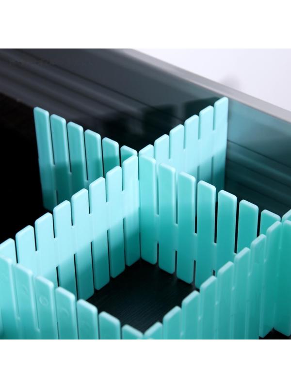 Органайзер-разделитель для ящиков, 37×7 см, 4 шт, цвет МИКС