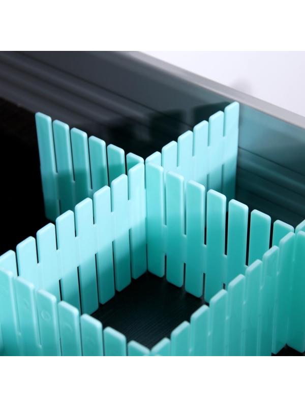 Органайзер-разделитель для ящиков, 37×7 см, 4 шт, цвет МИКС