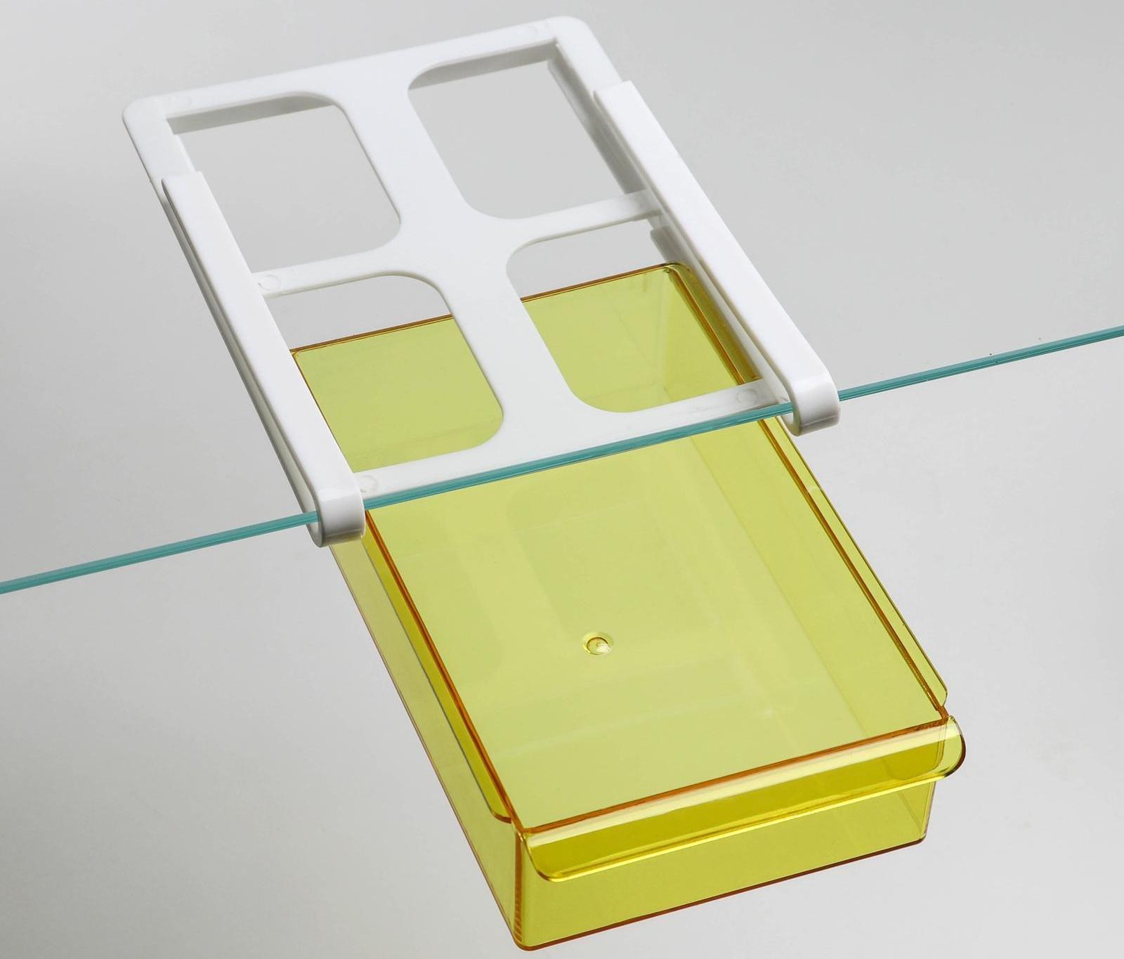 Полка подвесная в холодильник, 21×15×7 см, цвет МИКС