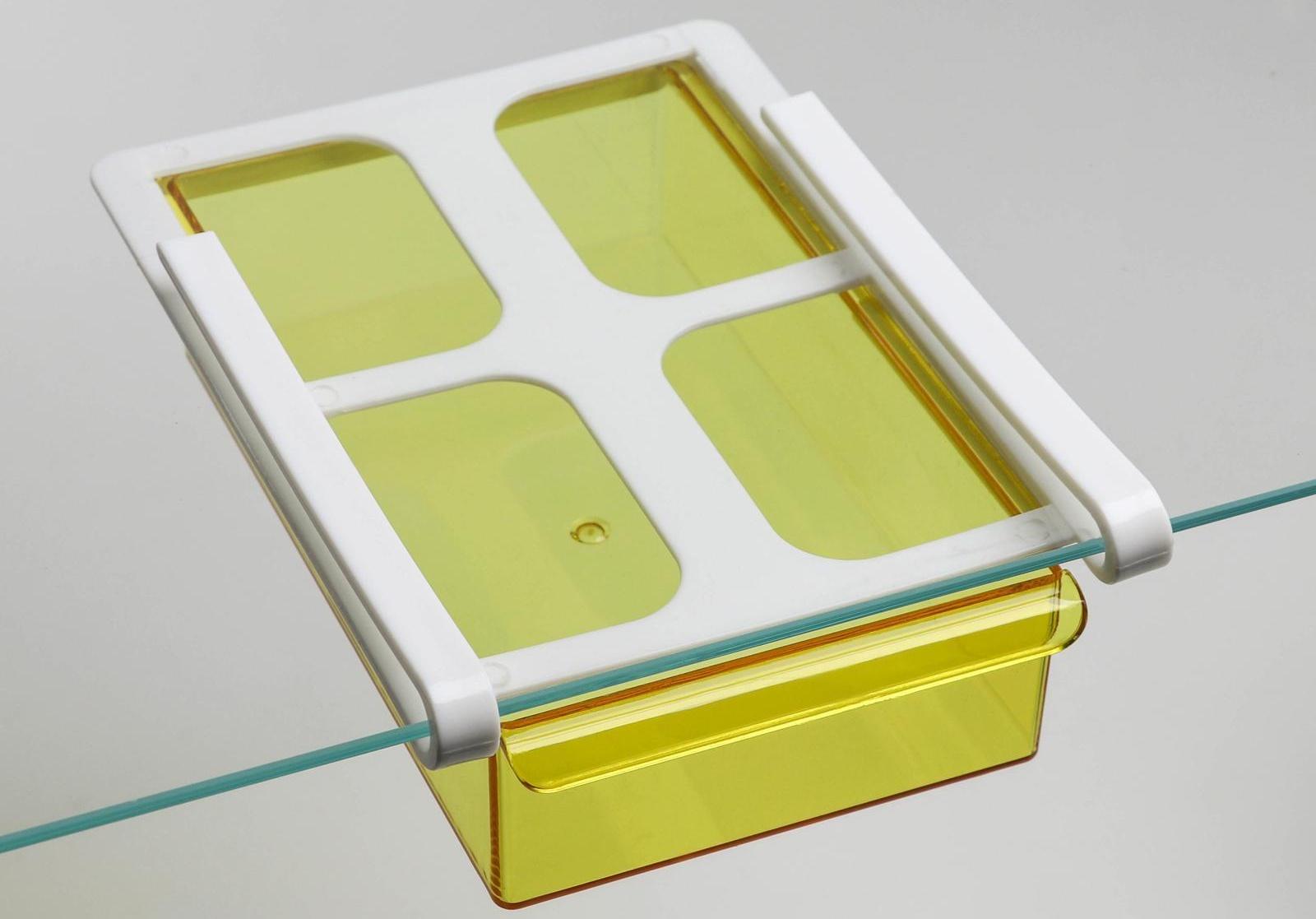 Полка подвесная в холодильник, 21×15×7 см, цвет МИКС