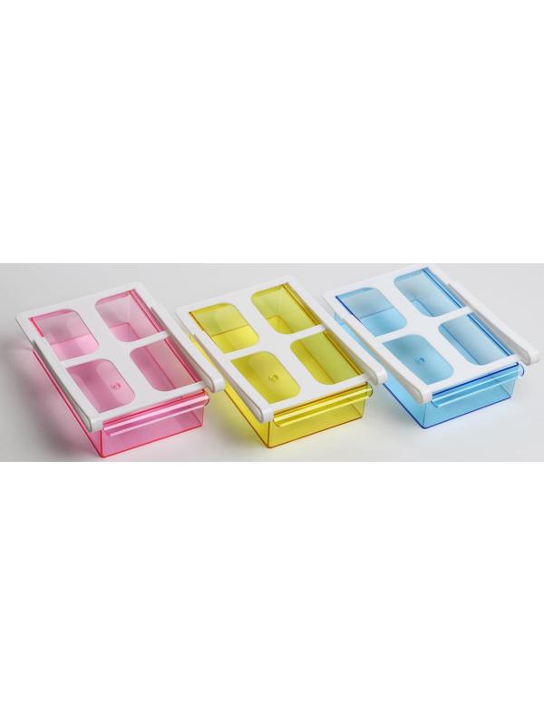 Полка подвесная в холодильник, 21×15×7 см, цвет МИКС