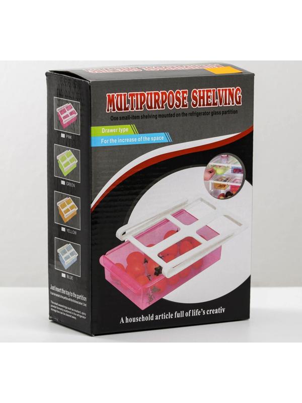 Полка подвесная в холодильник, 21×15×7 см, цвет МИКС