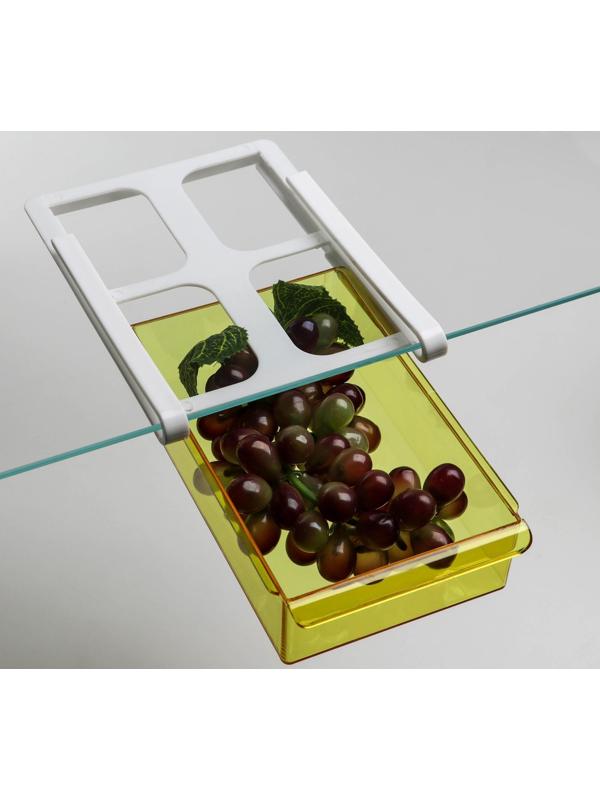 Полка подвесная в холодильник, 21×15×7 см, цвет МИКС