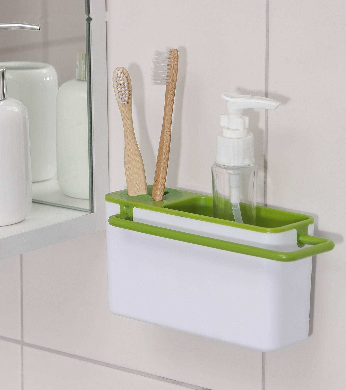 Подставка для ванных и кухонных принадлежностей, 20×9×9 см, цвет МИКС