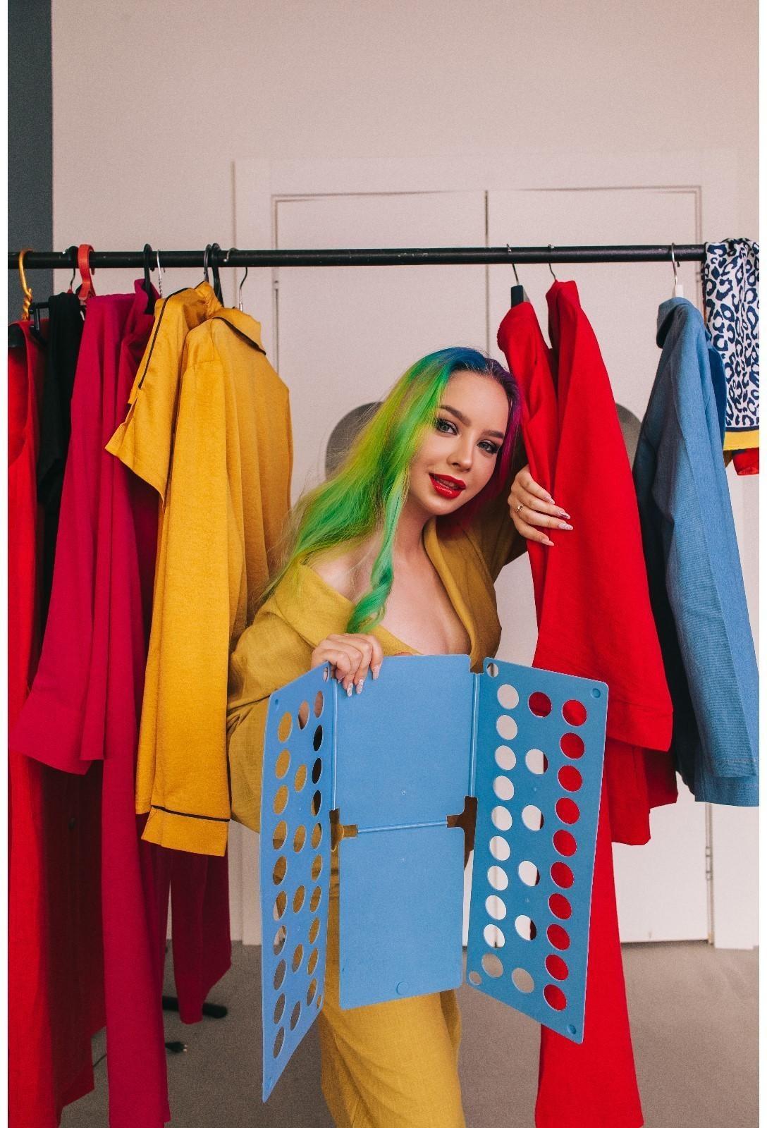 Приспособление для складывания одежды 47,5×40 см, цвет МИКС