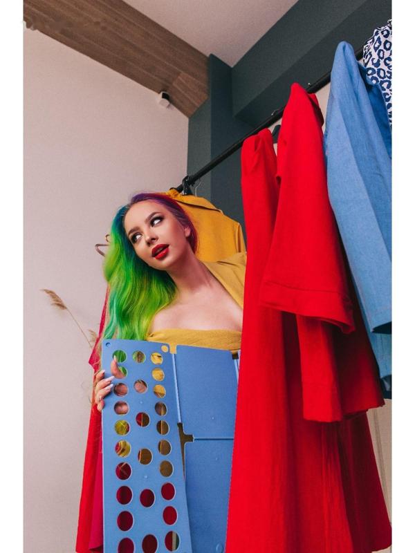 Приспособление для складывания одежды 47,5×40 см, цвет МИКС