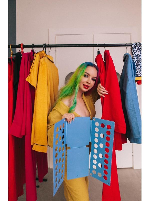 Приспособление для складывания одежды 47,5×40 см, цвет МИКС