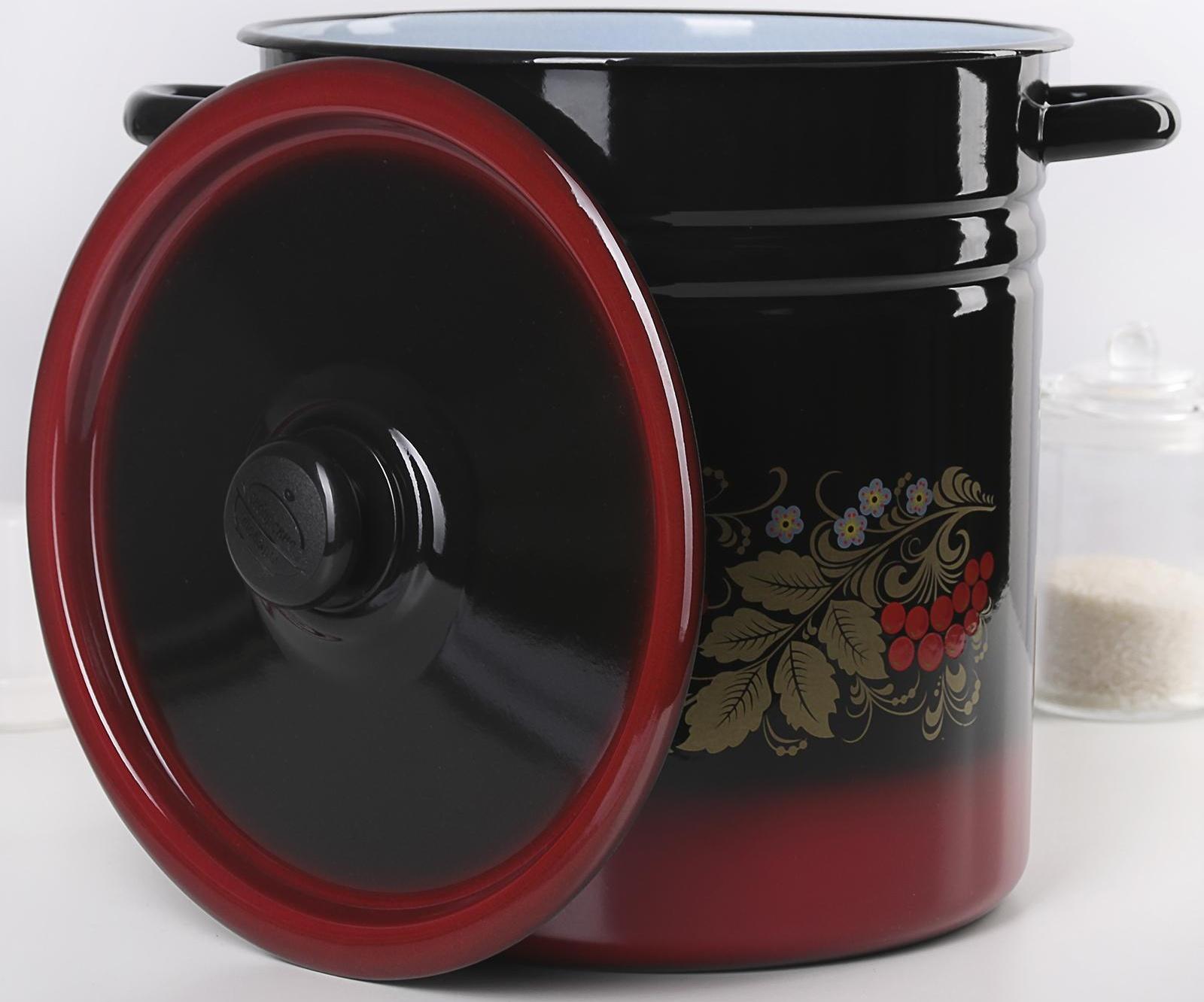 Кастрюля, 12 л, металлическая крышка, индукция, цвет МИКС