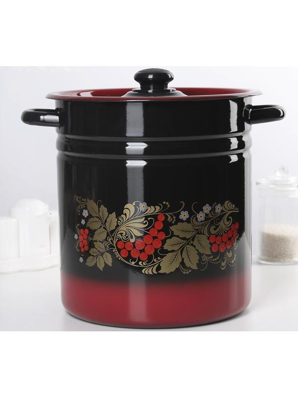 Кастрюля, 12 л, металлическая крышка, индукция, цвет МИКС