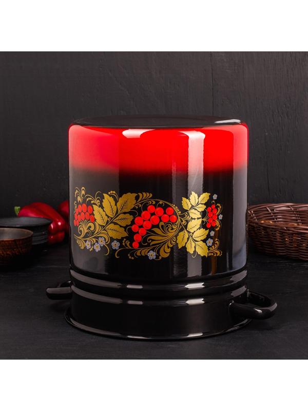 Кастрюля, 12 л, металлическая крышка, индукция, цвет МИКС