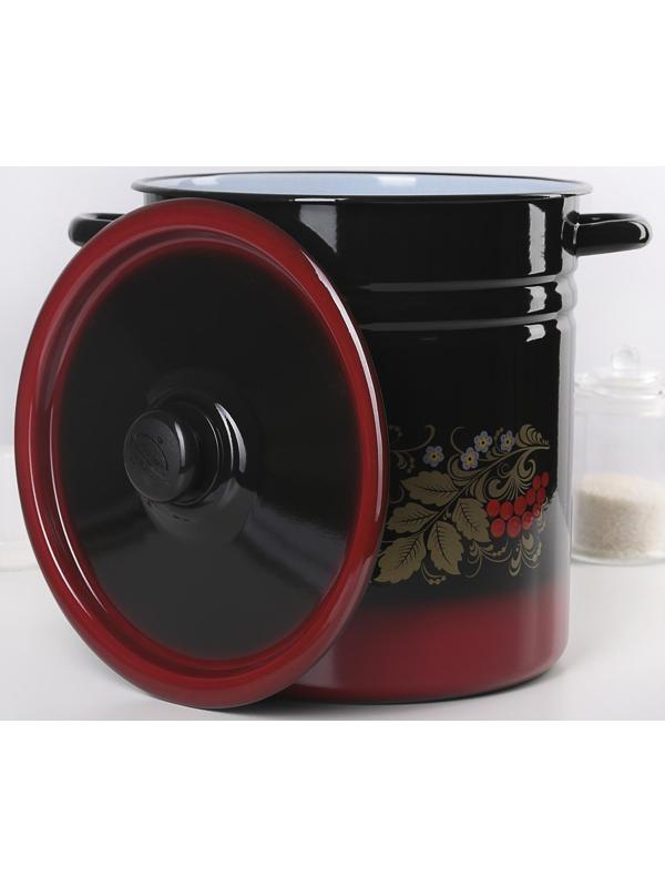 Кастрюля, 12 л, металлическая крышка, индукция, цвет МИКС