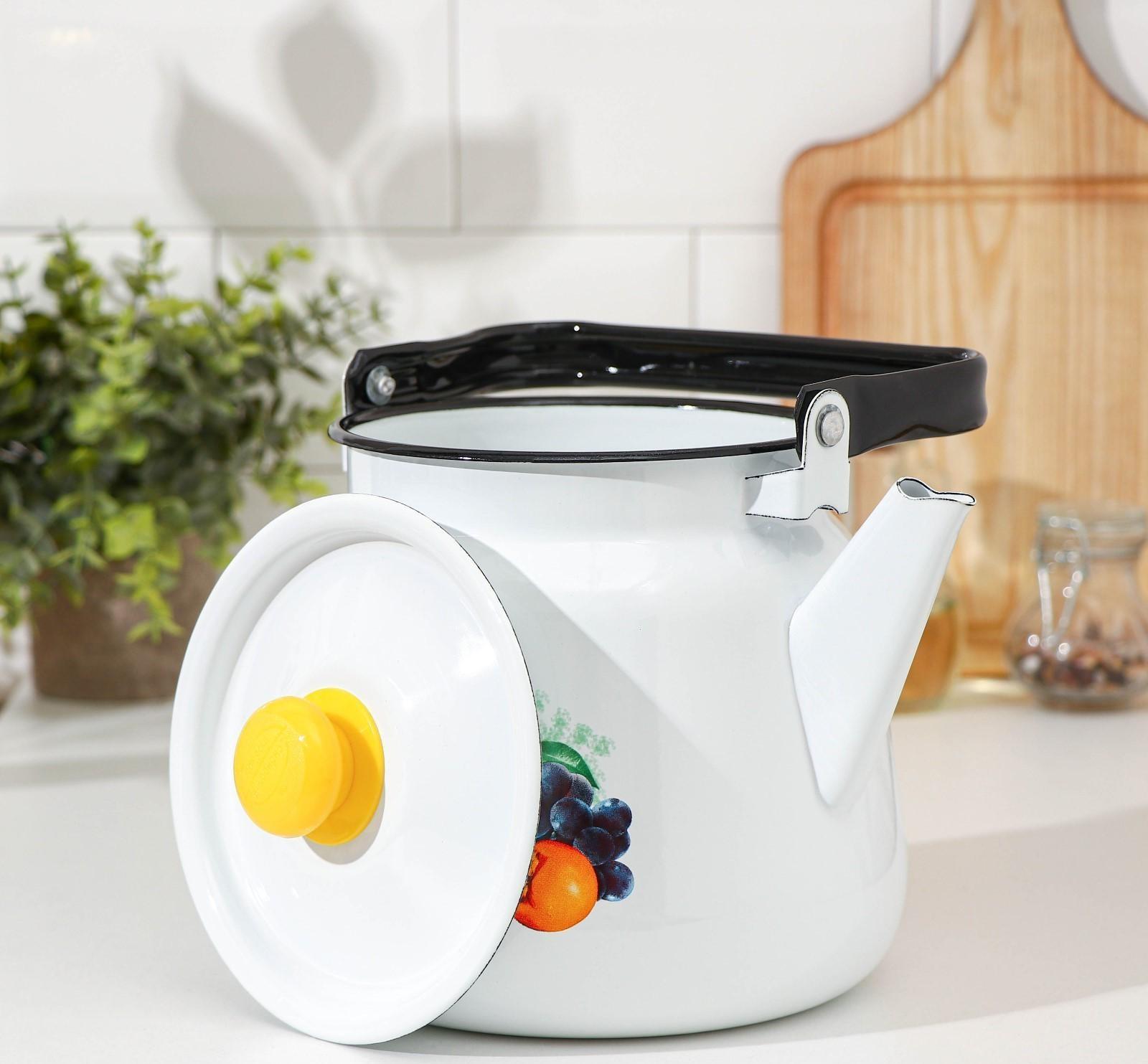 Чайник сферический «Эквадор», 3,5 л, индукция, цвет белый