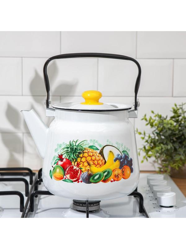 Чайник сферический «Эквадор», 3,5 л, индукция, цвет белый