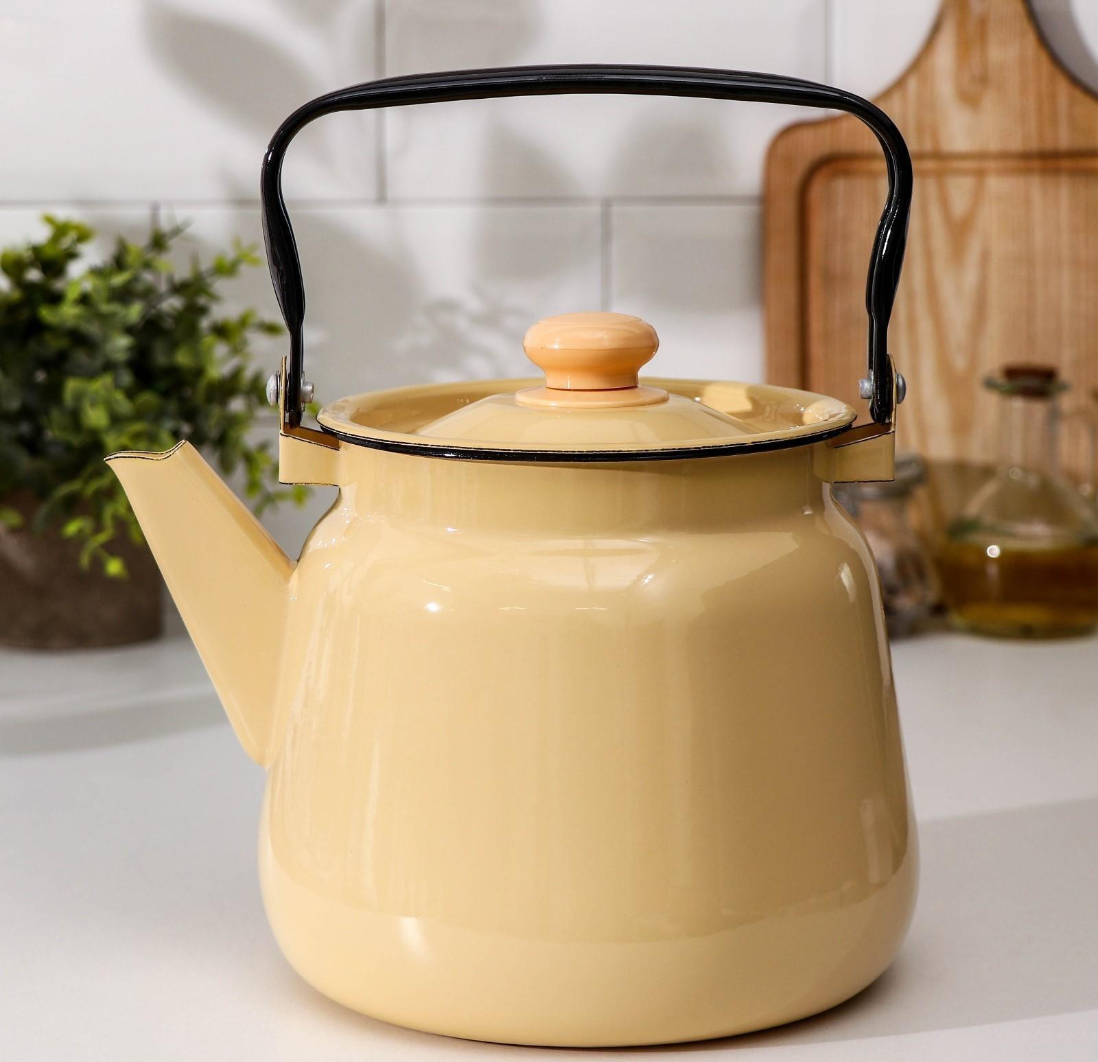 Чайник, 3,5 л, без деколи, индукция, цвет палевый