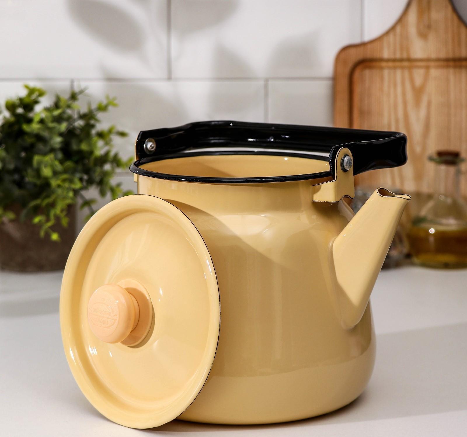 Чайник, 3,5 л, без деколи, индукция, цвет палевый