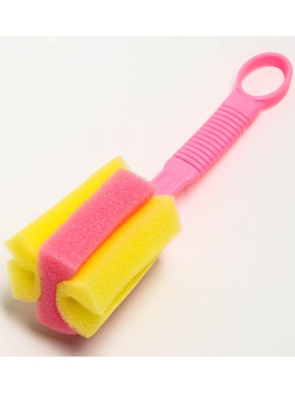 Ёршик-губка для бутылочек и детской посуды, цвета МИКС