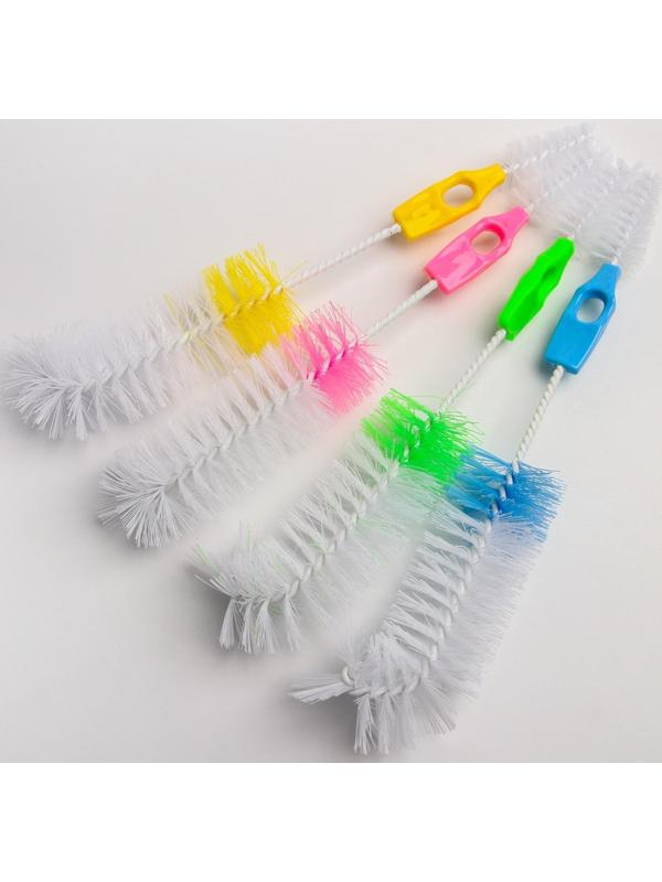 Ёршик 2 в 1 для бутылочек и сосок, цвета МИКС