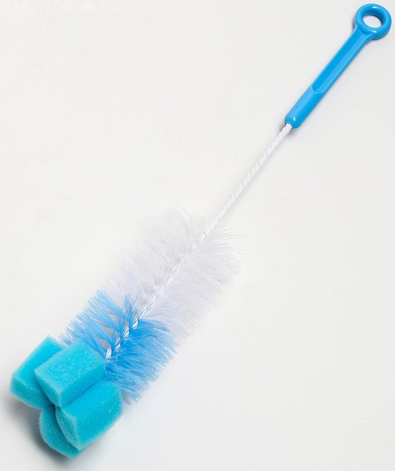 Ёршик для бутылочек, с губкой, цвета МИКС