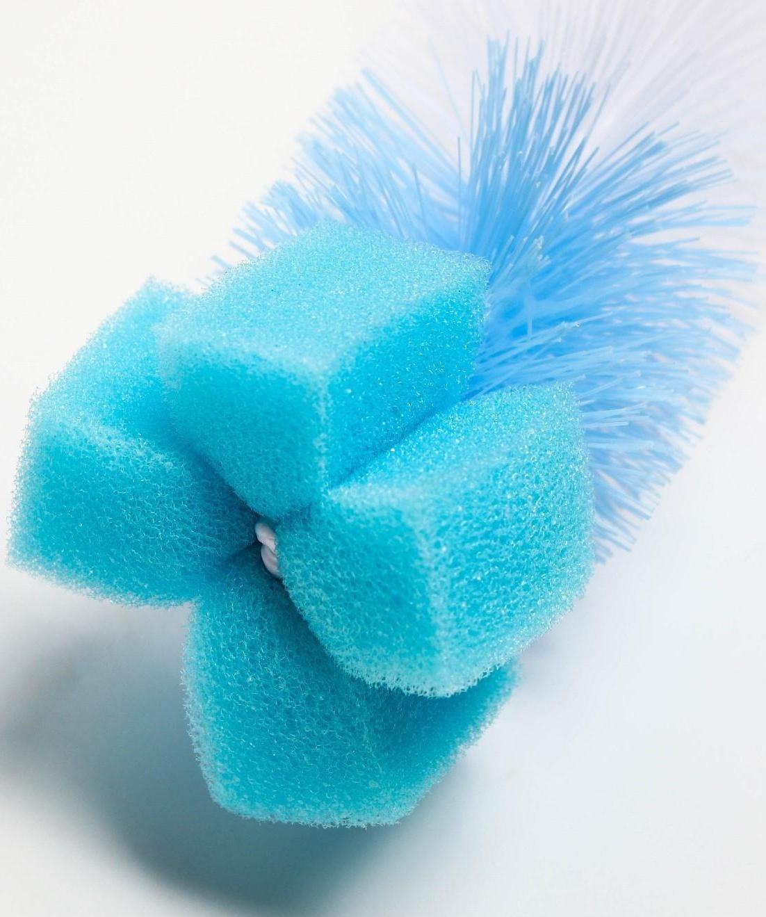 Ёршик для бутылочек, с губкой, цвета МИКС