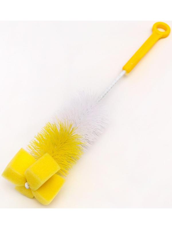 Ёршик для бутылочек, с губкой, цвета МИКС