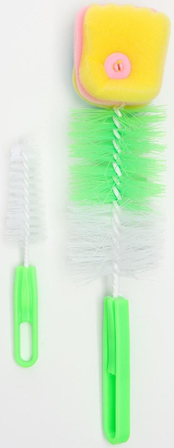 Набор ёршиков для бутылочек и сосок, цвета МИКС