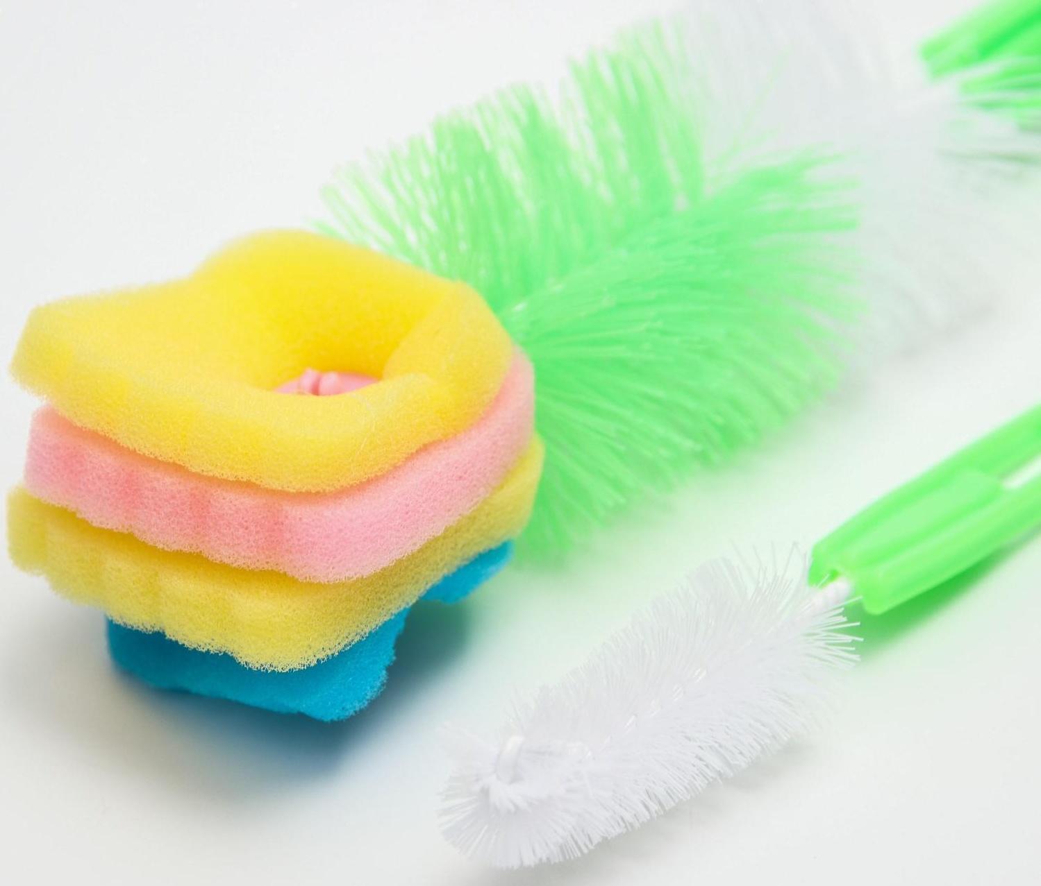 Набор ёршиков для бутылочек и сосок, цвета МИКС