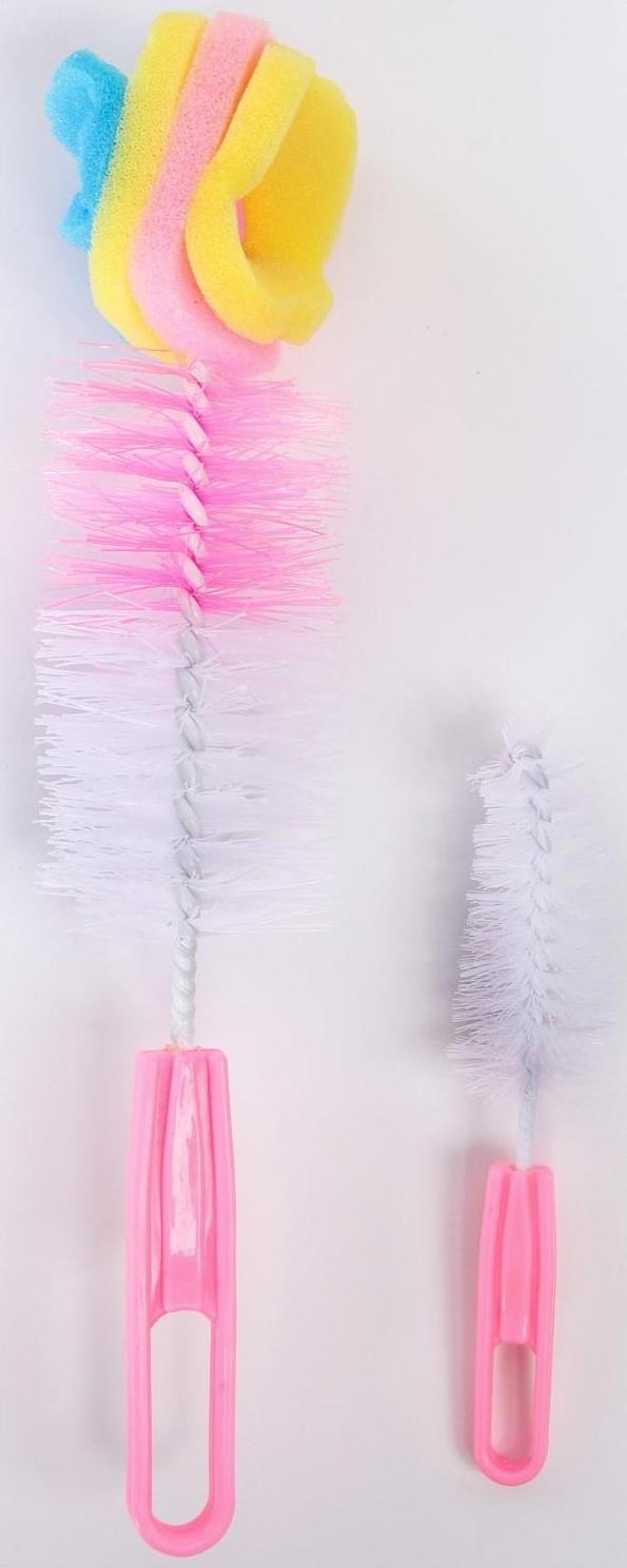 Набор ёршиков для бутылочек и сосок, цвета МИКС