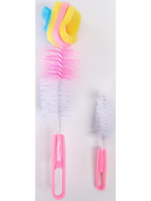 Набор ёршиков для бутылочек и сосок, цвета МИКС