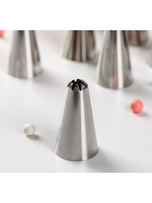 Набор насадок кондитерских Доляна, d=1 см, 6 шт, форма МИКС