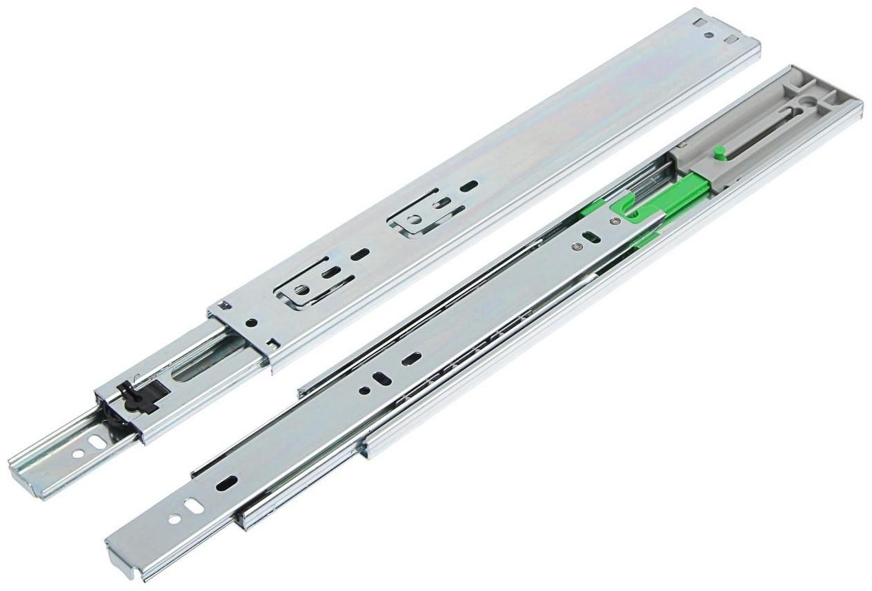 Шариковые направляющие, полное выдвижение, FGV, L=300 мм, H=45 мм, с доводчиком