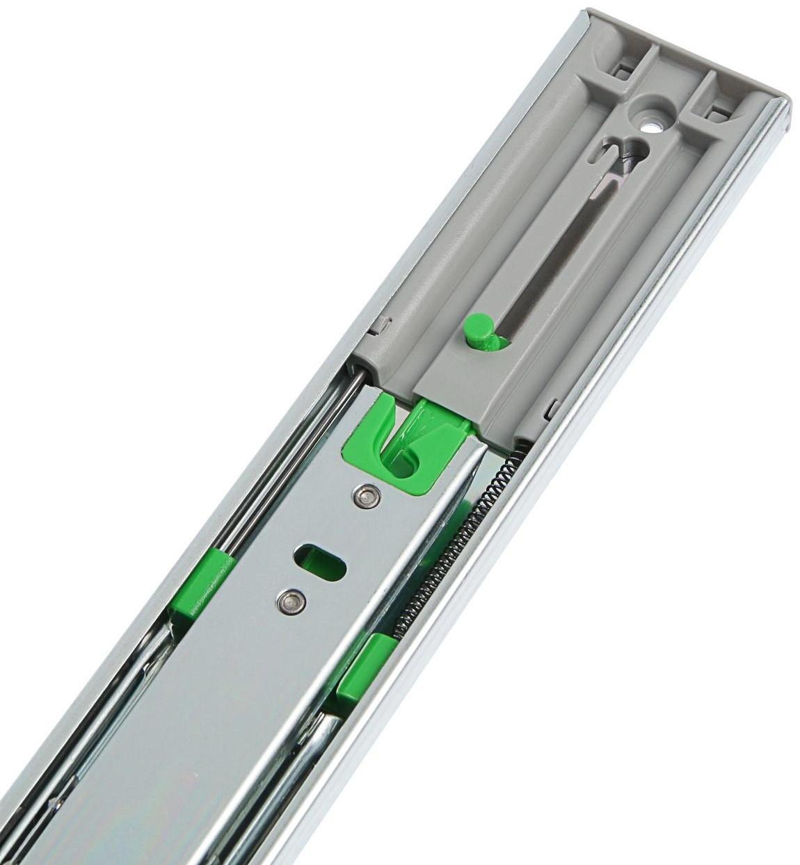 Шариковые направляющие, полное выдвижение, FGV, L=300 мм, H=45 мм, с доводчиком