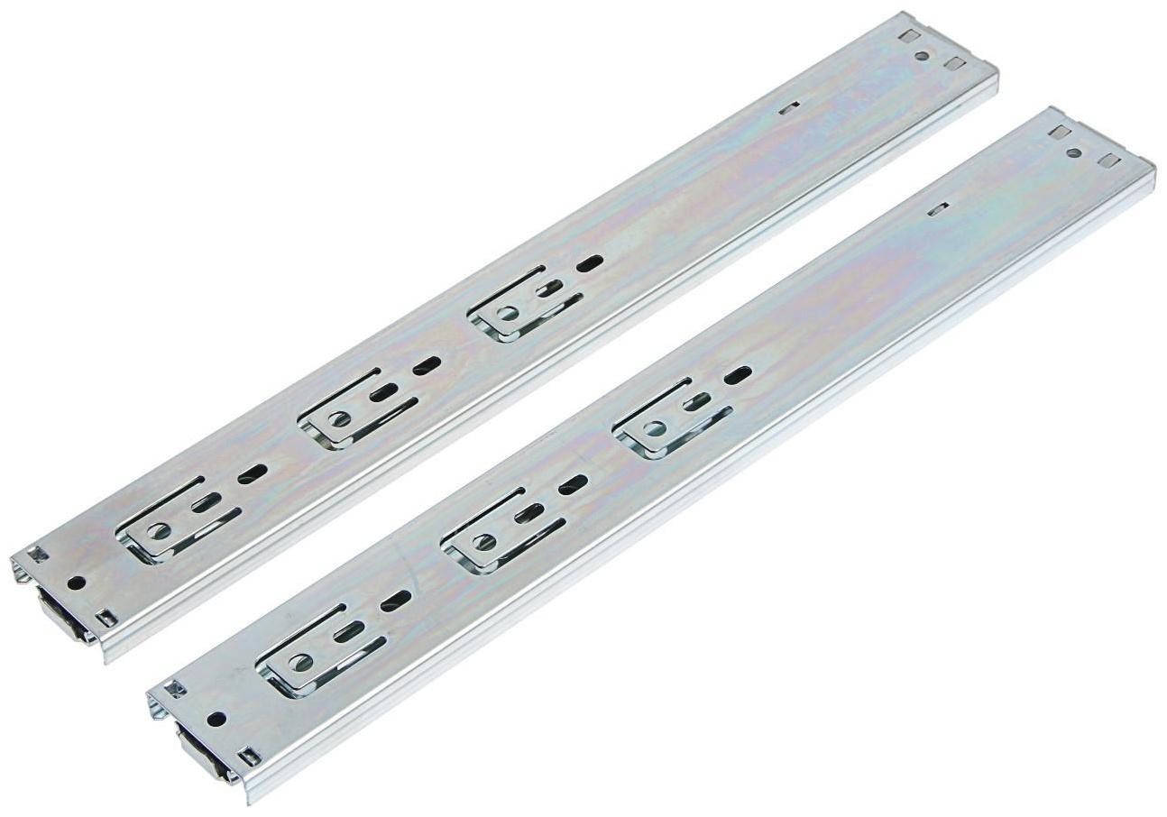 Шариковые направляющие, полное выдвижение, FGV, L=350 мм, H=45 мм, с доводчиком